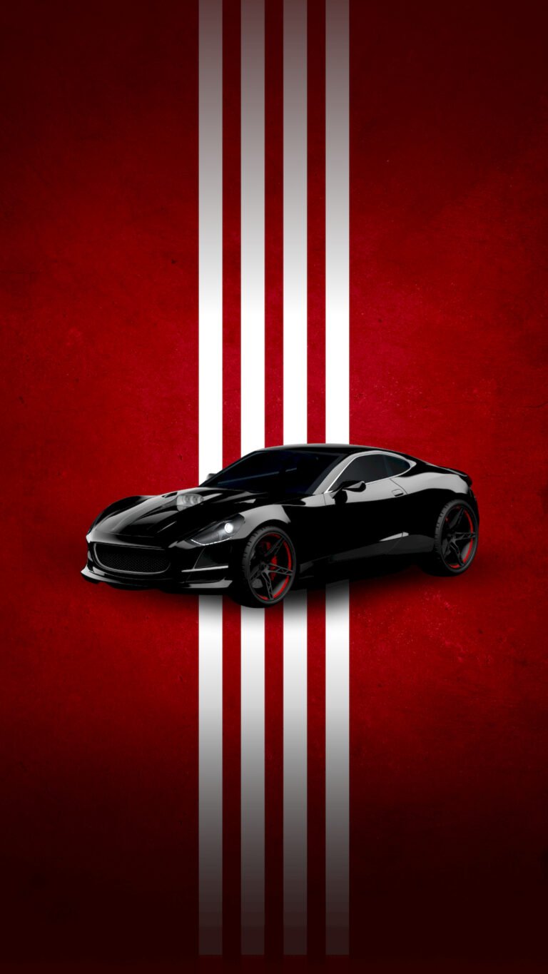 4K black Ferrari super car wallpaper featuring luxury sports cars with sharp details, aerodynamic design, and high-performance style — ultra HD car background available for free on Zonwalls.