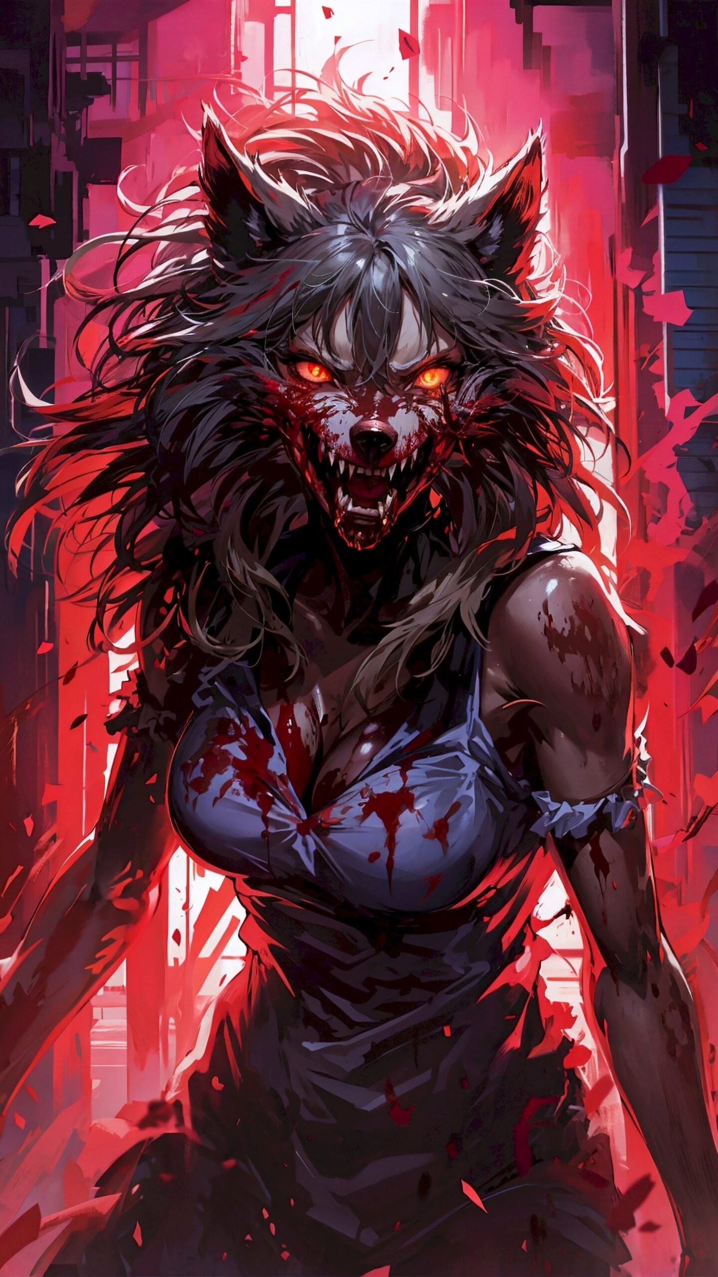 4K wolves' women 4k wallpaper featuring iconic characters and epic scenes with sharp ultra HD details and vibrant colors — free anime background available on Zonwalls.